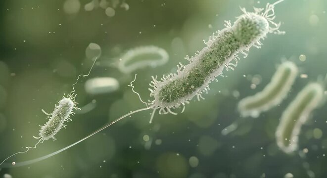 Microorganism (mov) made with Ai generative technology