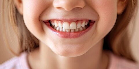 Obraz premium Kid with a perfect healthy teeth smile. A captivating image capturing dental health and the beauty of smart and confident