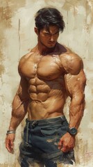 피트니스 모델, 남성 피트니스 모델, 남성 모델, 헬스 모델