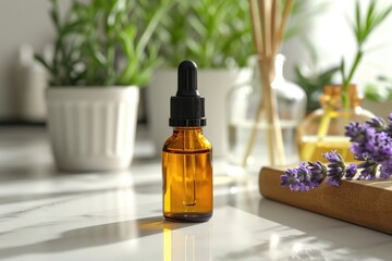 Cosmetics serum with essential oils