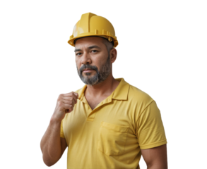 Confidant Construction Pro Expert Isolated on Transparent Background