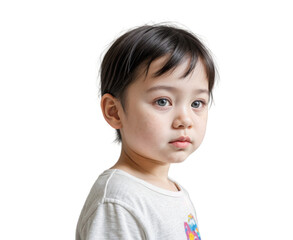 Cute Children Isolated on White Transparent Background