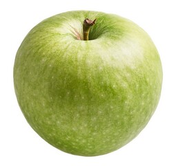 Isolated green apple on white background, exemplifying fresh, organic fruit for healthy nutrition.