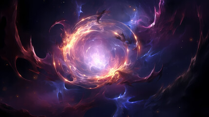 Obraz premium Space galaxy background, 3D illustration of nebulae in the universe