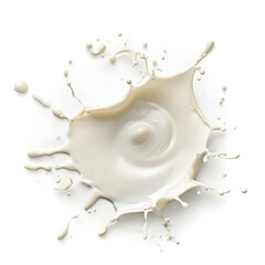Fototapeta premium Milk or white liquid splash isolated on white