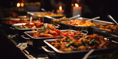Fototapeten Cuisine Culinary Buffet Dinner Catering Dining Food Celebration Party, Catering food Concept. © Wararat