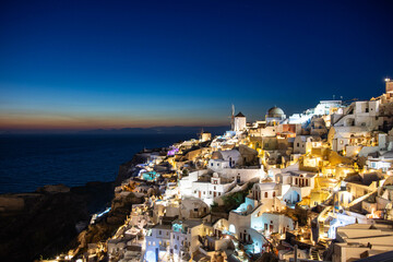 Oia santorini by night, Greece