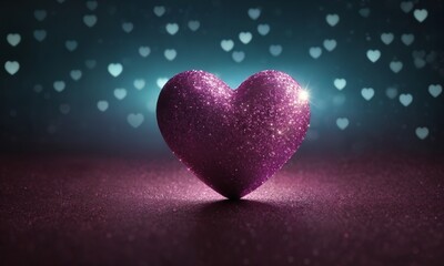 Obraz premium Love Heart shiny glitter background