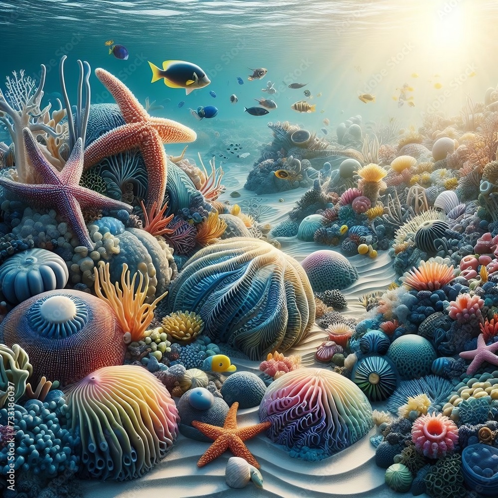 Wall mural coral reef and coral