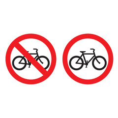 Icono de área de señal de estacionamiento de bicicletas. Vector