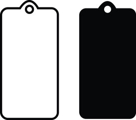 Set of Sale or gift blank badges and labels. Template banner shopping badges. Special offer, sale, discount, shop, black flat and line vector collection isolated on transparent background.