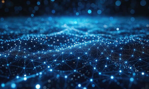 a technology background blockchain connected by AI around the globe photo fo twiitter or linkedin background