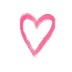 Textured heart illustration. Decorative elements for Valentine’s Day. Heart icon. Spring wallpaper 