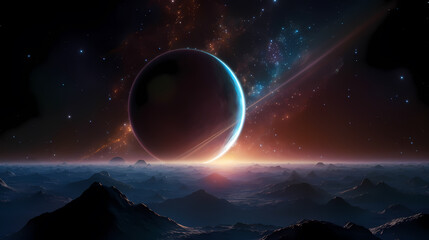 Cosmic illustration showing vibrant cosmic background