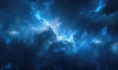 Fototapeta na wymiar deep space galaxies blue