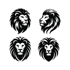 Obraz premium silhouettes Vector collection white background