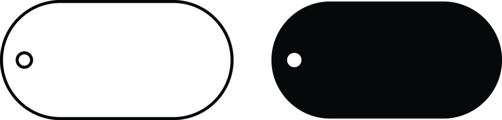 Set of Sale or gift blank badges and labels. Template banner shopping badges. Special offer, sale, discount, shop, black flat and line vector collection isolated on transparent background.