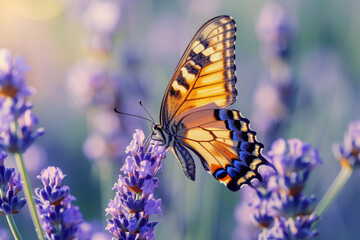Beautiful Butterfly on a lavender flower