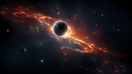 Cosmic illustration showing vibrant cosmic background