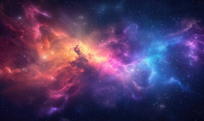 Obraz premium Colorful space galaxy cloud nebula. Stary night cosmos. Universe science astronomy. Supernova background wallpaper