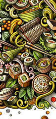 Japan food cartoon banner design