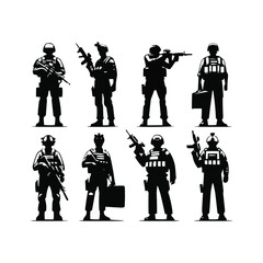 Naklejka premium silhouettes Vector collection white background