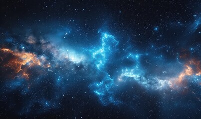 ultramarine galaxy of stars, outer space textures with sparkly stars in dark night skies backdrop as a digital background with ultra realistic cinematic lighting