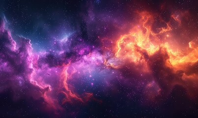 Fototapeta premium Colorful space galaxy cloud nebula. Stary night cosmos. Universe science astronomy. Supernova background wallpaper