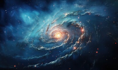 a beautiful spiral galaxy in space