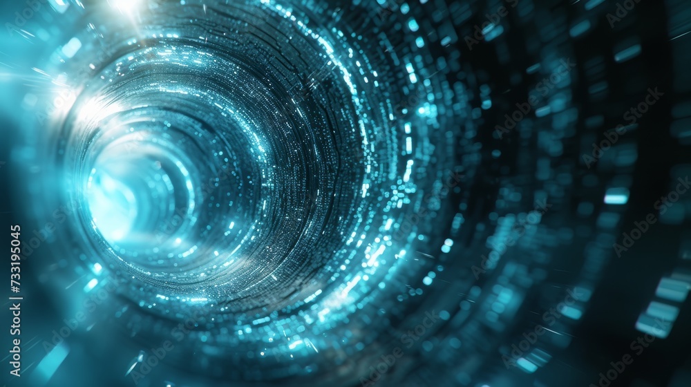 Poster the abstract background transports viewers to a virtual realm