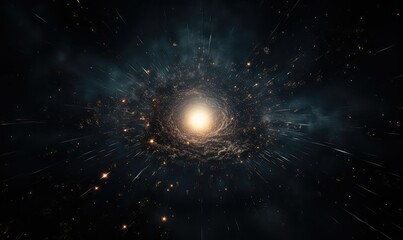 Painted with oil paints, Galaxy in space