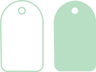 Set of Sale or gift blank badges and labels. Template banner shopping badges. Special offer, sale, discount, shop, colorful flat and line vector collection isolated on transparent background.