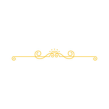 Header illustration for tittle display. Art deco vintage element. luxury golden design elements.