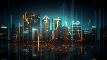 Stock market information technology concept illustration, illustration that can be used to analyze financial statements