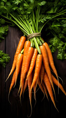 Food background - carrots background, top view