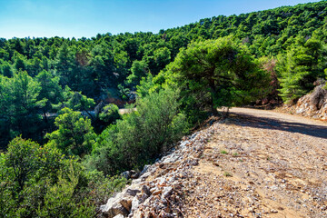 Hymettus mountain gravel road © akarb