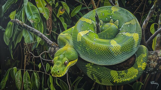 Green tree python