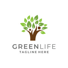 Obraz premium Tree logo vector