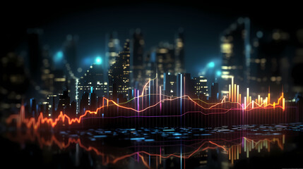 Fototapeta premium Stock market information technology concept illustration, illustration that can be used to analyze financial statements