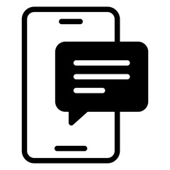 Obraz premium SMS phone text message icon