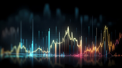 Stock market abstract background, economic and infographic concept
