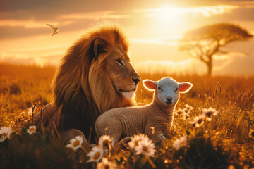 The Lion and the Lamb, Bible's description of the coming of Jesus Christ.