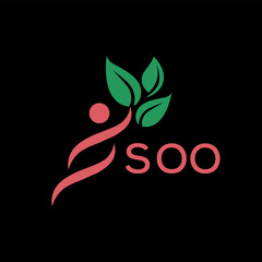 SOO  logo design template vector. SOO Business abstract connection vector logo. SOO icon circle logotype.
