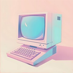 A Computer Illustration in Retro Style