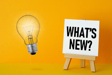 Whats new is shown using the text