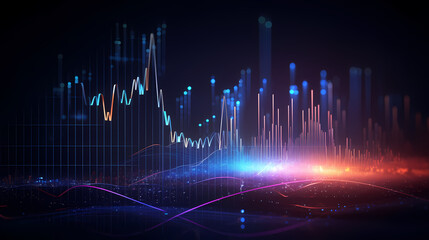 Stock market abstract background, economic and infographic concept