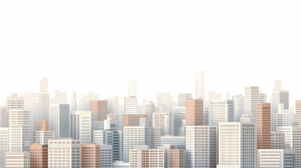 Obraz premium Flat city with many buildings.