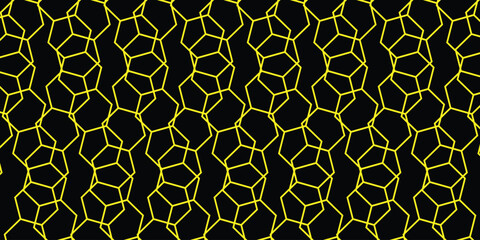 Repeated polygons honeycomb wallpaper seamless pattern.
