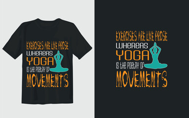 Fototapeta premium Yoga T-shirt Design.