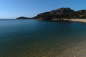 Obraz premium View of the sea at the pebble beach